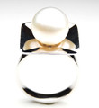 SR074 (AA 11mm Australian south sea White pearl Ring in Silver)