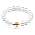 SB008 (AAA 10-12mm Australian South Sea Pearl Bracelet  gold Diamond  clasp )