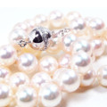  AN033-1 (AAA 7.5-8 mm Japanese Akoya Saltwater Pearl Necklace  diamond clasp)