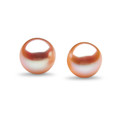 FL008 ( Very High Luster 7-7.5 mm AAA Quality Round Freshwater Cultured Pink Pearl - Loose Pearls, matching pair .  )