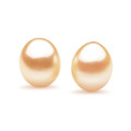 FL009 ( 10.5mmx9mm AAA Quality Drop Freshwater Cultured Light Pink Pearl - Loose Pearls, matching pair )