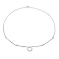 NCZ01 ( Necklace With Cubic Zirconia In 18K White Gold Plated On Silver Necklace. 42cm Long . )