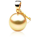 GP044 (AAA 13mm Australian Golden South Sea Pearl Pendant In 18K Gold)