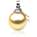 GP049 (AAA 13mm Australian Golden South Sea Pearl Pendant 18K Gold)