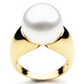 SR062 (AAA 14mm Australian south sea White pearl Ring in 18k  gold)