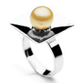 GR065 (AAA 9mm Australian Golden South Sea Pearl set in Silver)