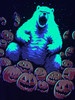 Bear with Pumpkins Black T