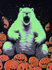 Bear with Pumpkins Black T