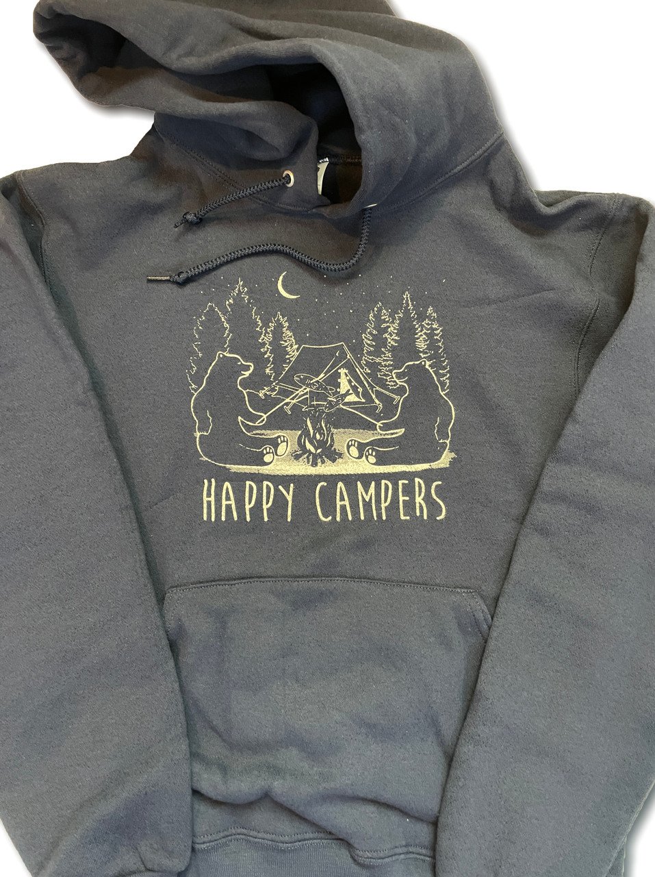 Happy Camper By Torrid Sweatshirt Womens 2 2X Gray Full Zip Hoodie