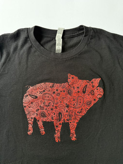 Paisley Pig Red