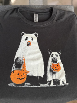 Bear & Dog Ghost Black T
