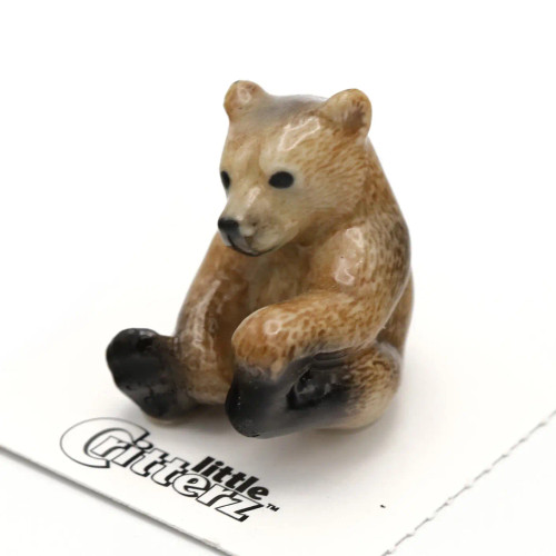Brown Bear Cub Miniature Figurine