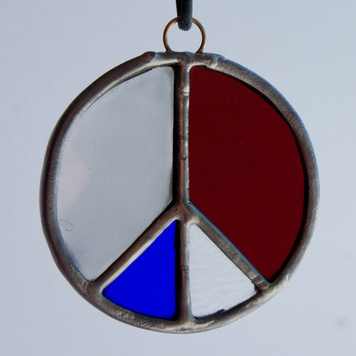 Stained Glass Peace Sign 74