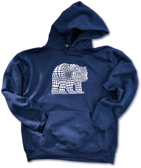 Polka Dot Bear Navy Hoodie (sale)