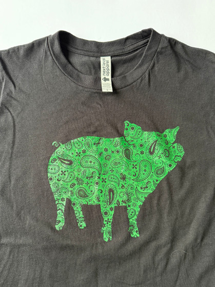 Paisley Pig Green