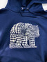 Polka Dot Bear Navy Hoodie (sale)