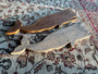 Top Whale is Waxed & the lower one is unfinished.