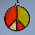 Stained Glass Peace Sign 114