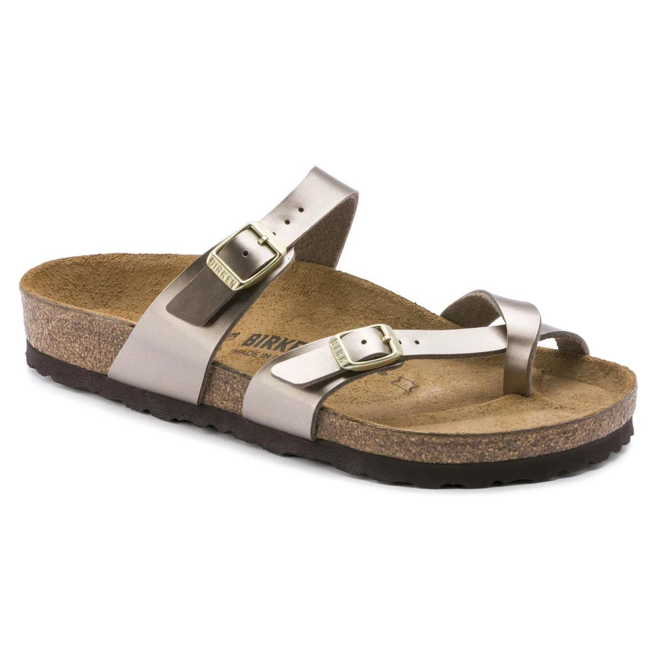 birkenstock metallic taupe mayari