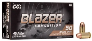CCI 5230 Blazer Brass 45 Auto 230gr FMJ - (50/box) - 076683052308