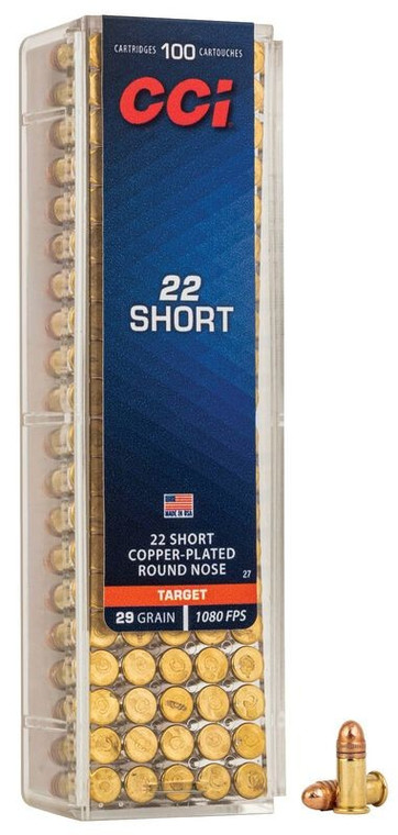CCI 0027 22 Short 29GR Target - (100/Box) - 076683000279