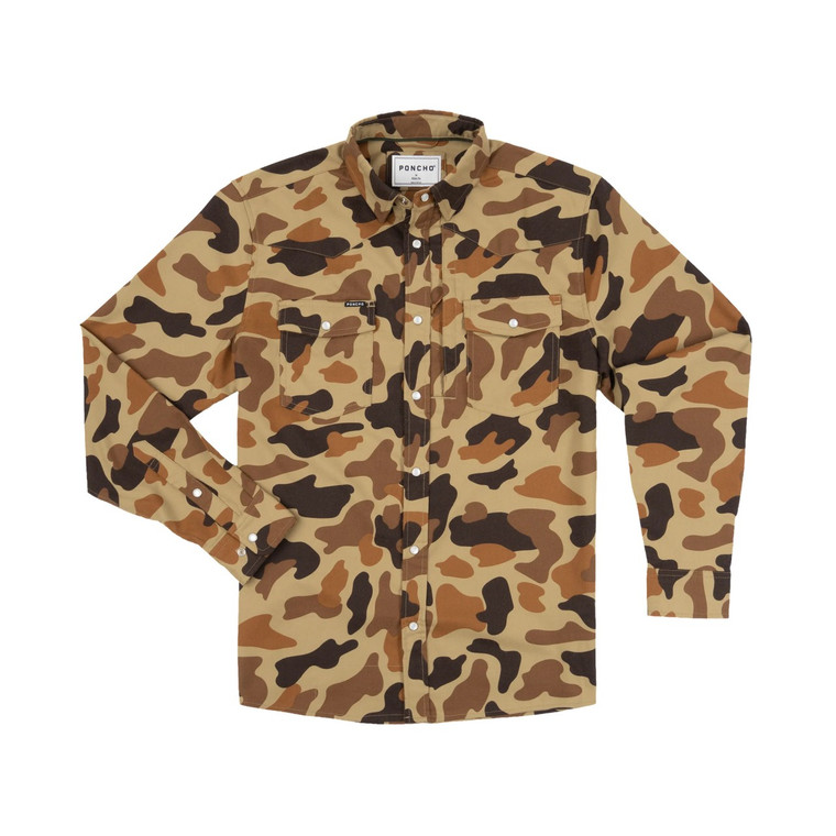 Poncho Western Flannel The Delta Cowboy Long Sleeve -