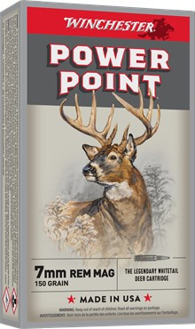 Winchester X7MMR1 7MM Rem Mag 150GR Power Point - (20/box) - 020892200326