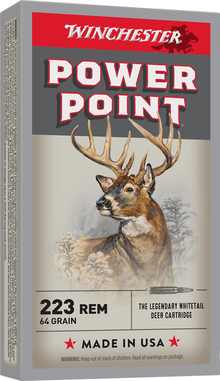 Winchester X223R2 223 Rem 64GR Power Point - (20/Box) - 020892202122