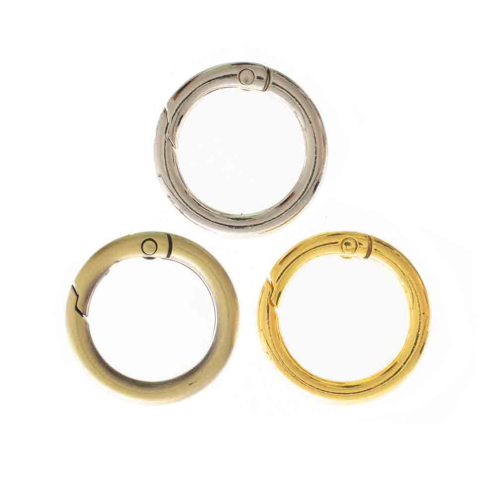 3/4 Inch Gated O-Rings - Gold and Bronze | Paracord Planet