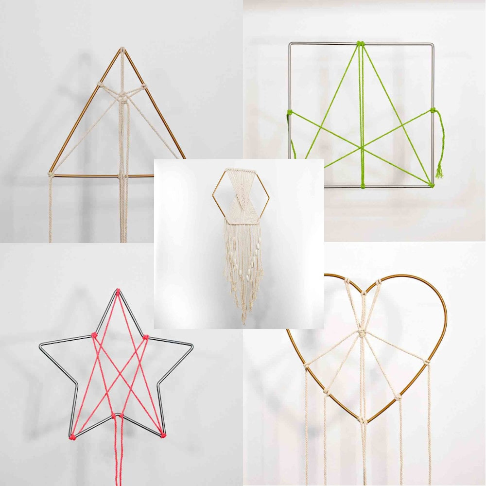 Gold & Silver Macramé Rings - Different Shapes | Paracord Planet