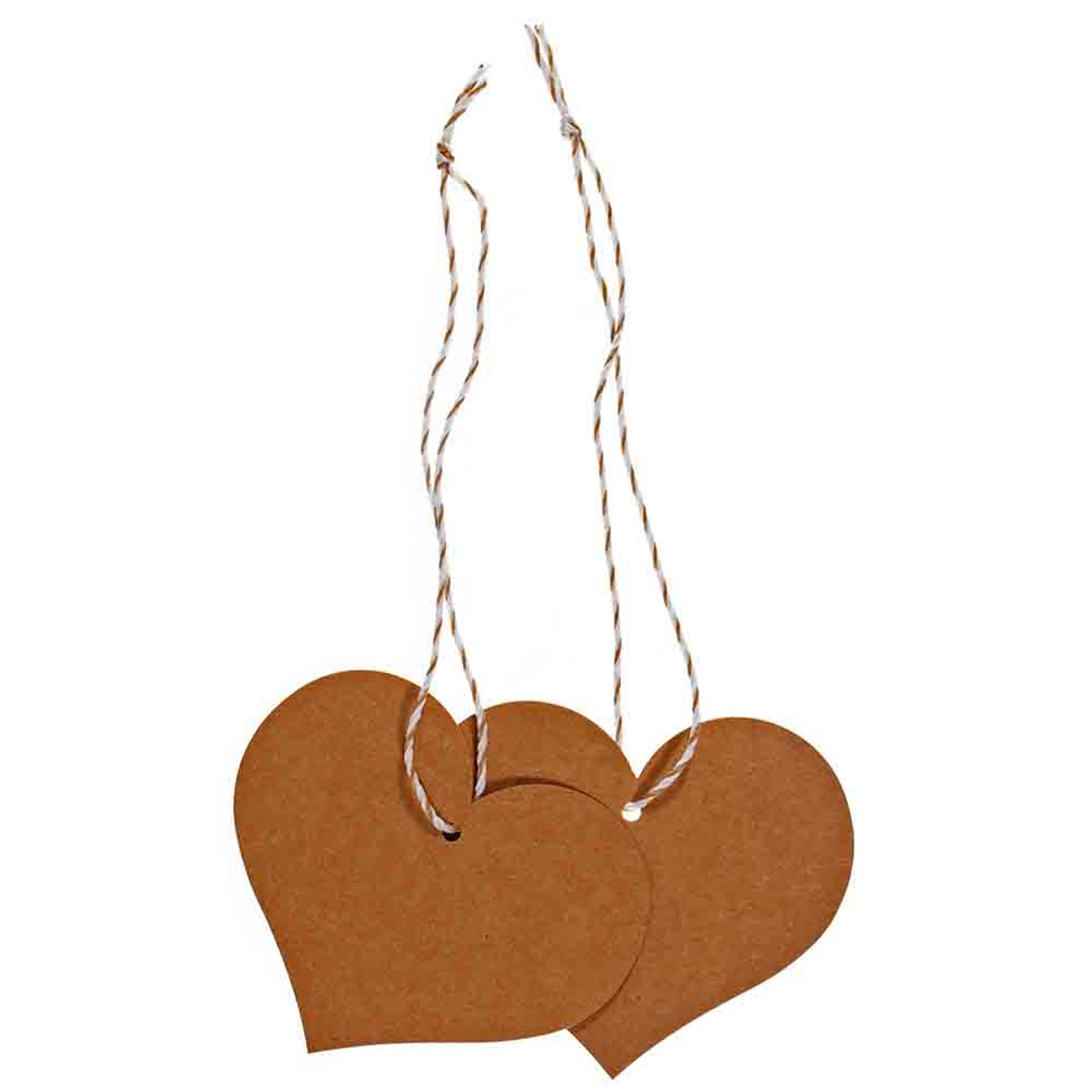 Paper Heart Tags - 20 Pieces