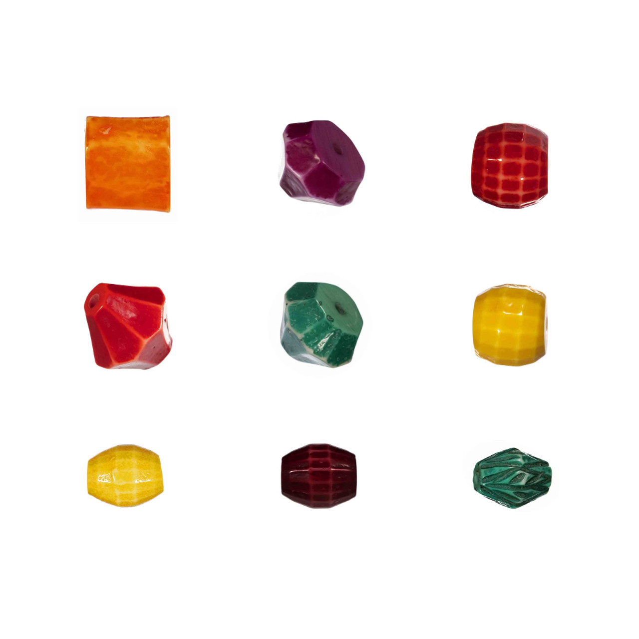 Craft County Textured Ball Beads Multiple Colors & Packs Beadwork, Macrame, Jewelry Various Sizes for Bead, Size: 5 Pack, Orange