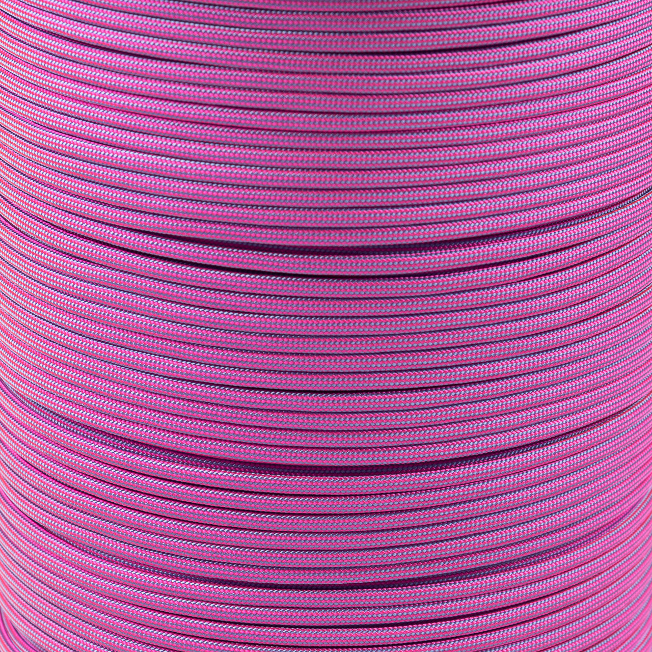 Neon Pink Baby Blue Stripe - 550 Paracord