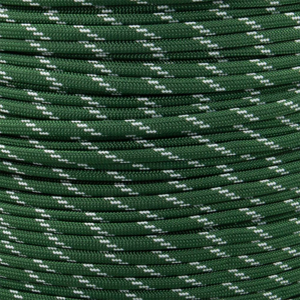Dark Green with White Stripe 550 Paracord | Paracord Planet