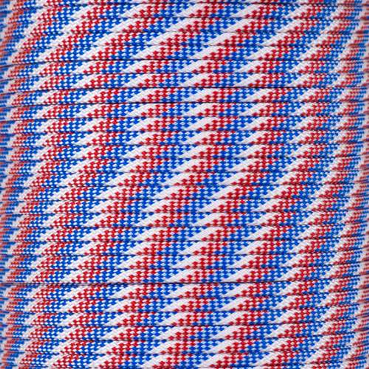 Paracord, bulk purchase, red-blue-white, 3-4mm, 30m