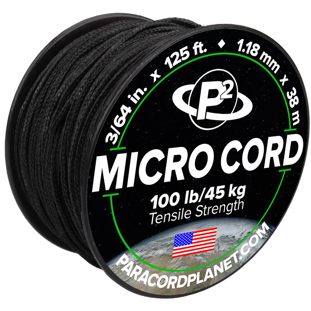 myco Black Micro Cord | Paracord Planet