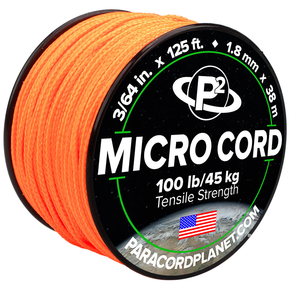 Neon Orange Micro Cord | Paracord Planet