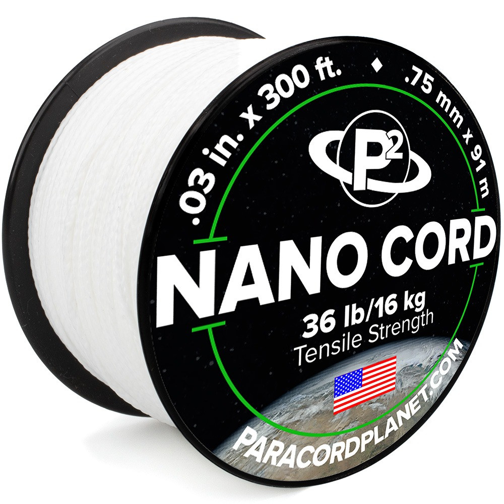 3009 nanoUNIVERSE ガータークールネック　アイボリー　M White Nano Cord - 300 Feet | Paracord Planet