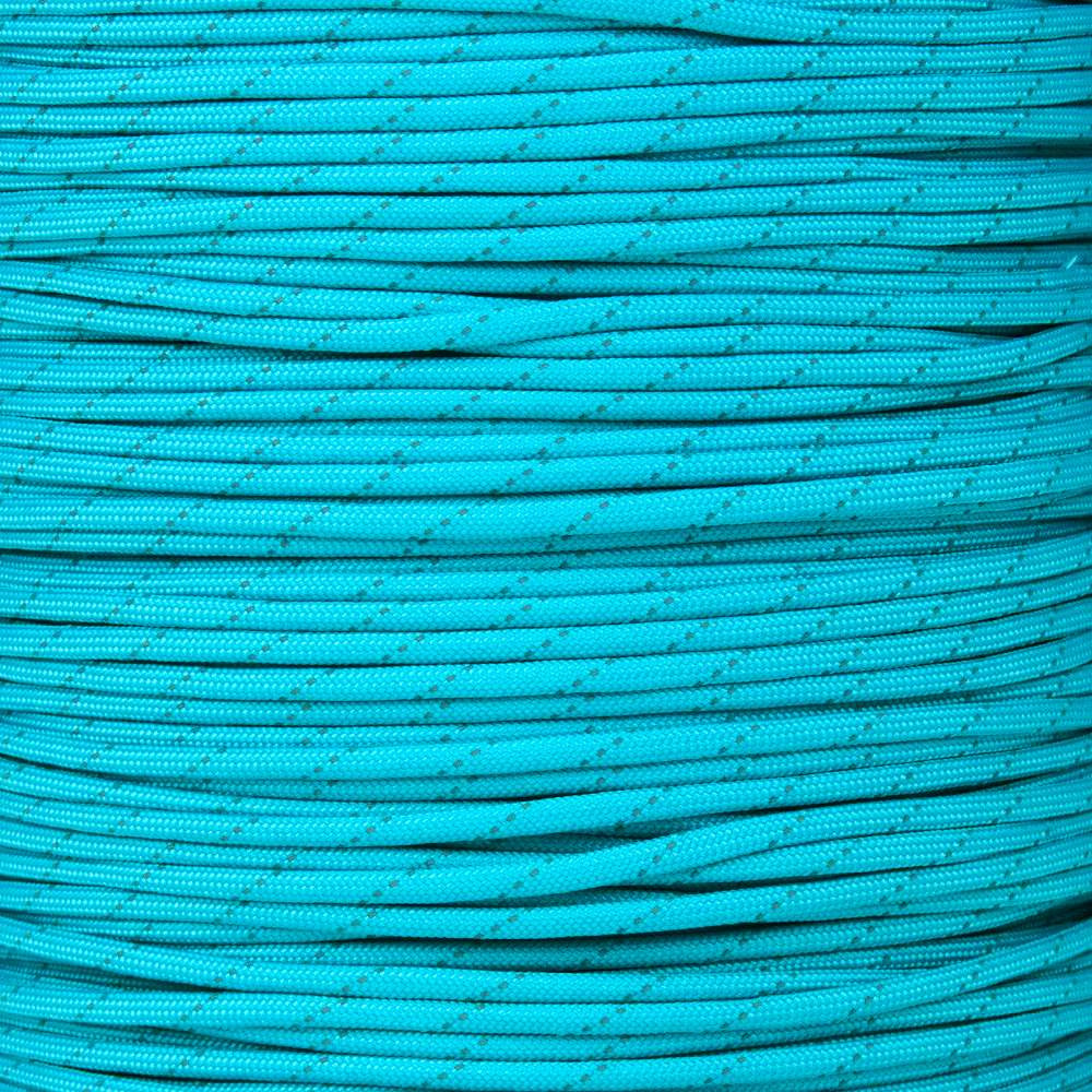 Neon Turquoise 550 Paracord Reflective Tracers | Paracord Planet