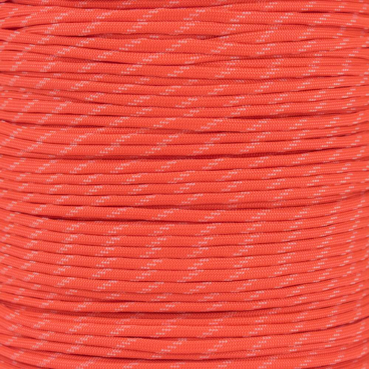 Neon Orange - 550 Paracord with Glow in the Dark Tracers