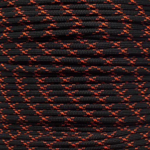 Black with Neon Orange - 550 Paracord | Paracord Planet