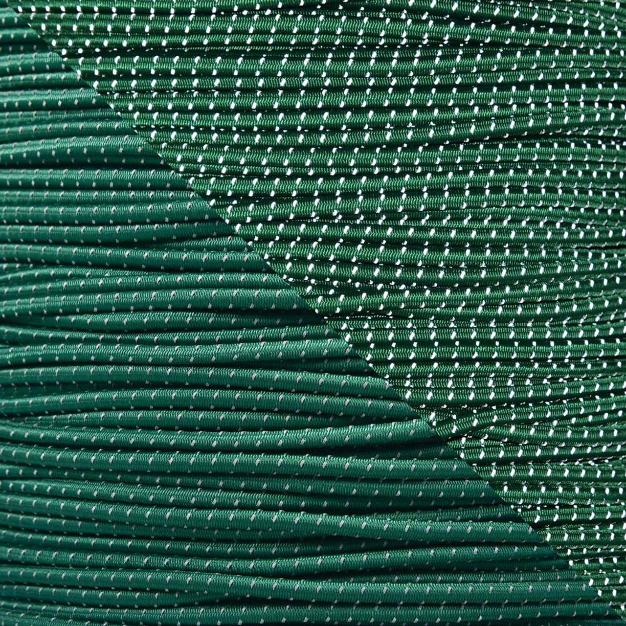 Kelly Green - 1/8 inch Shock Cord with Reflective Tracers