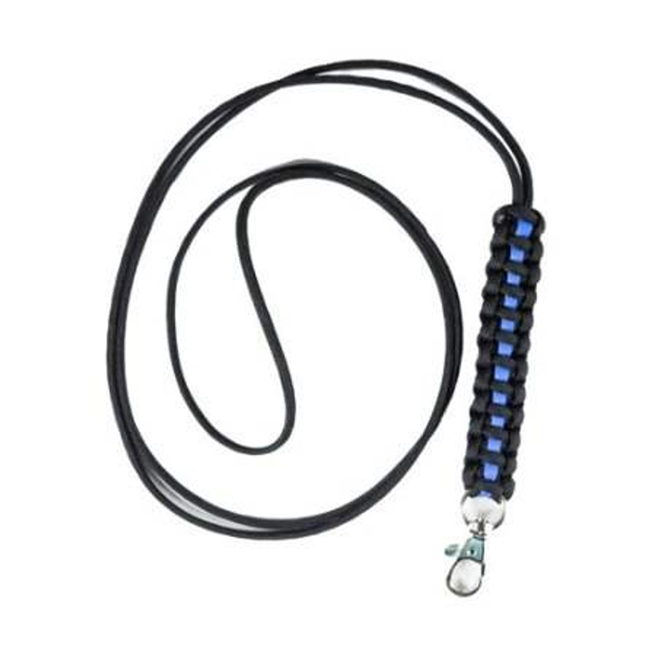 550 Paracord Survival Lanyard - Black & Royal Blue