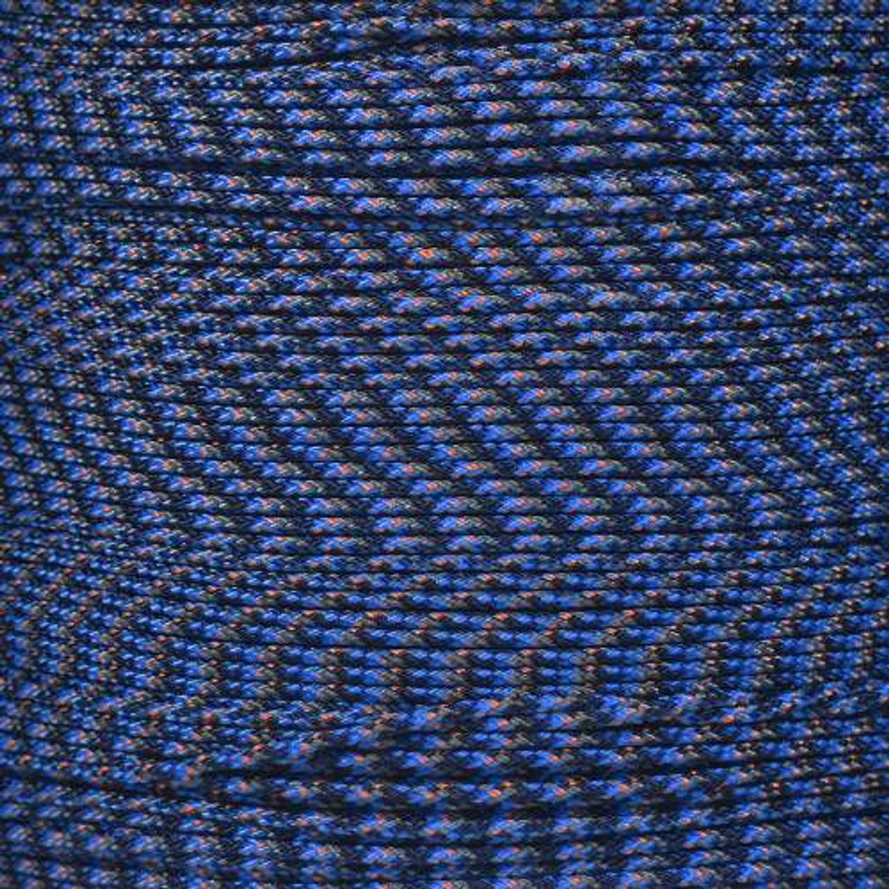 Blue Micro Cord with Reflective Tracers - 125 Feet