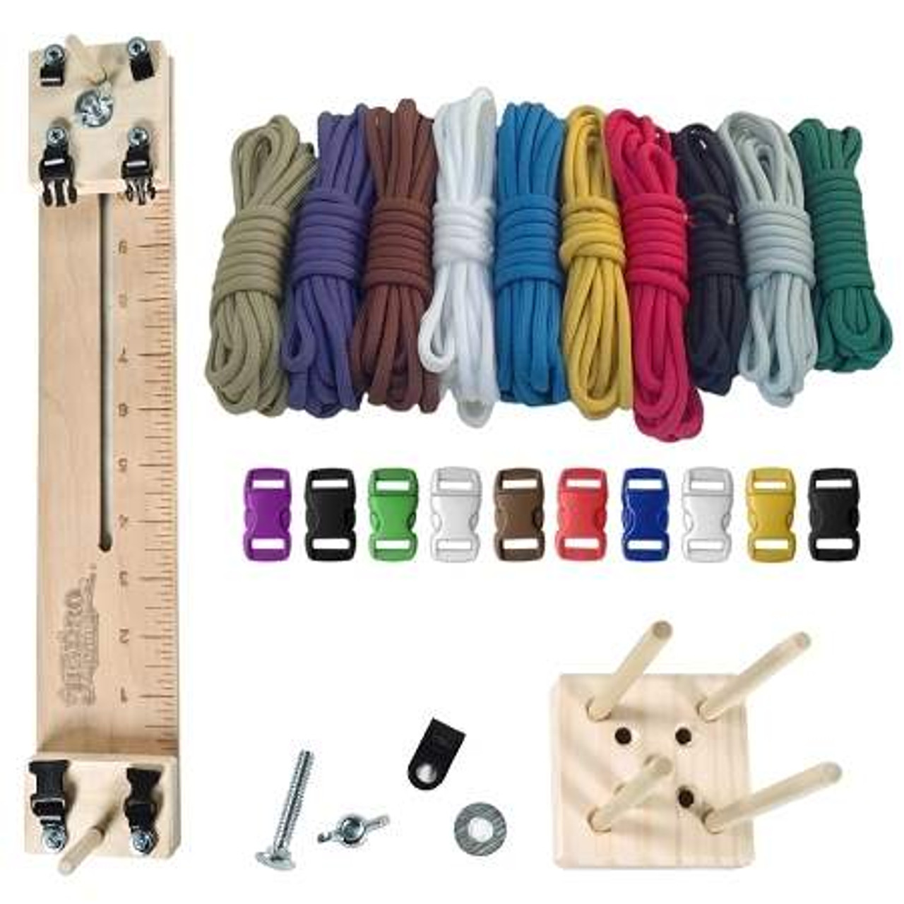 Paracord Combo Crafting Kit with a 10 Pocket Pro Jig - Purple