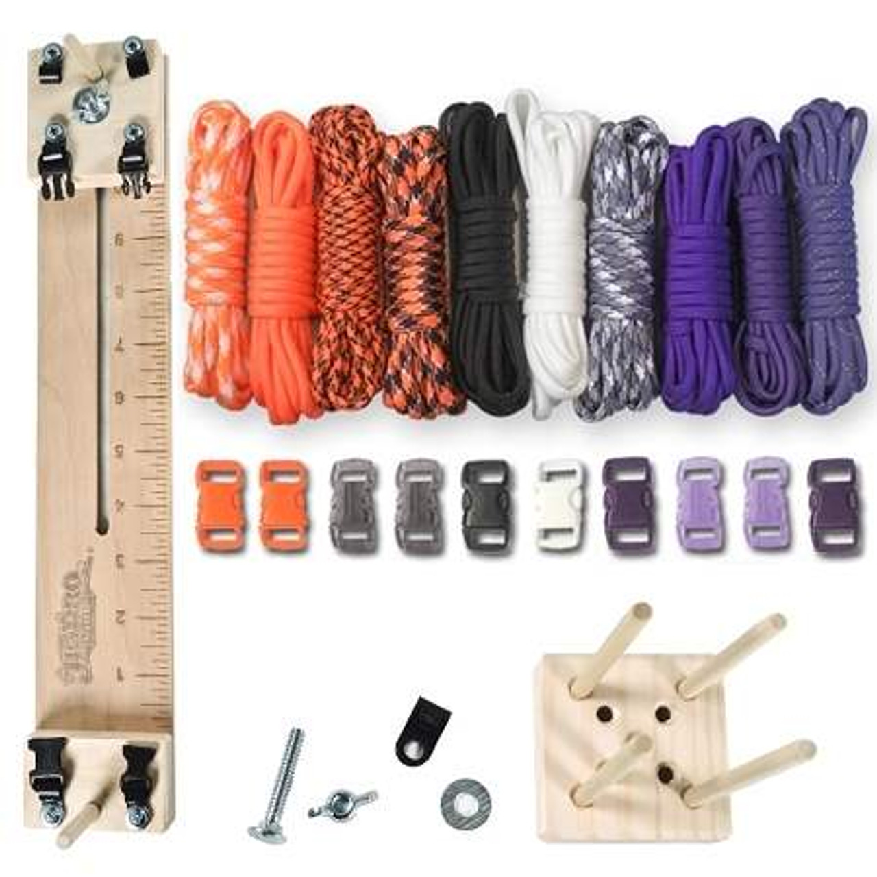 Paracord Crafting Kit w/ 10 Pocket Pro Jig & Monkey Form - Witch