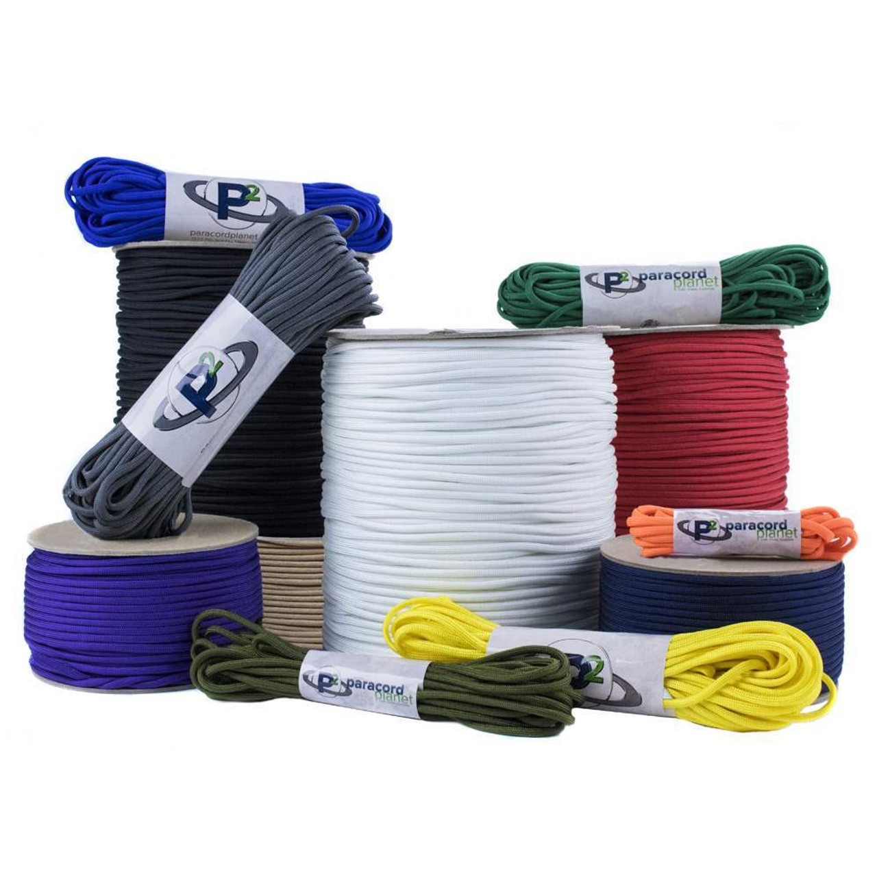 Paracord Planet 550 Mono Paracord Multiple Colors and Lengths Fishing Cord with 8 Strand Inner Core, Size: 50', Green