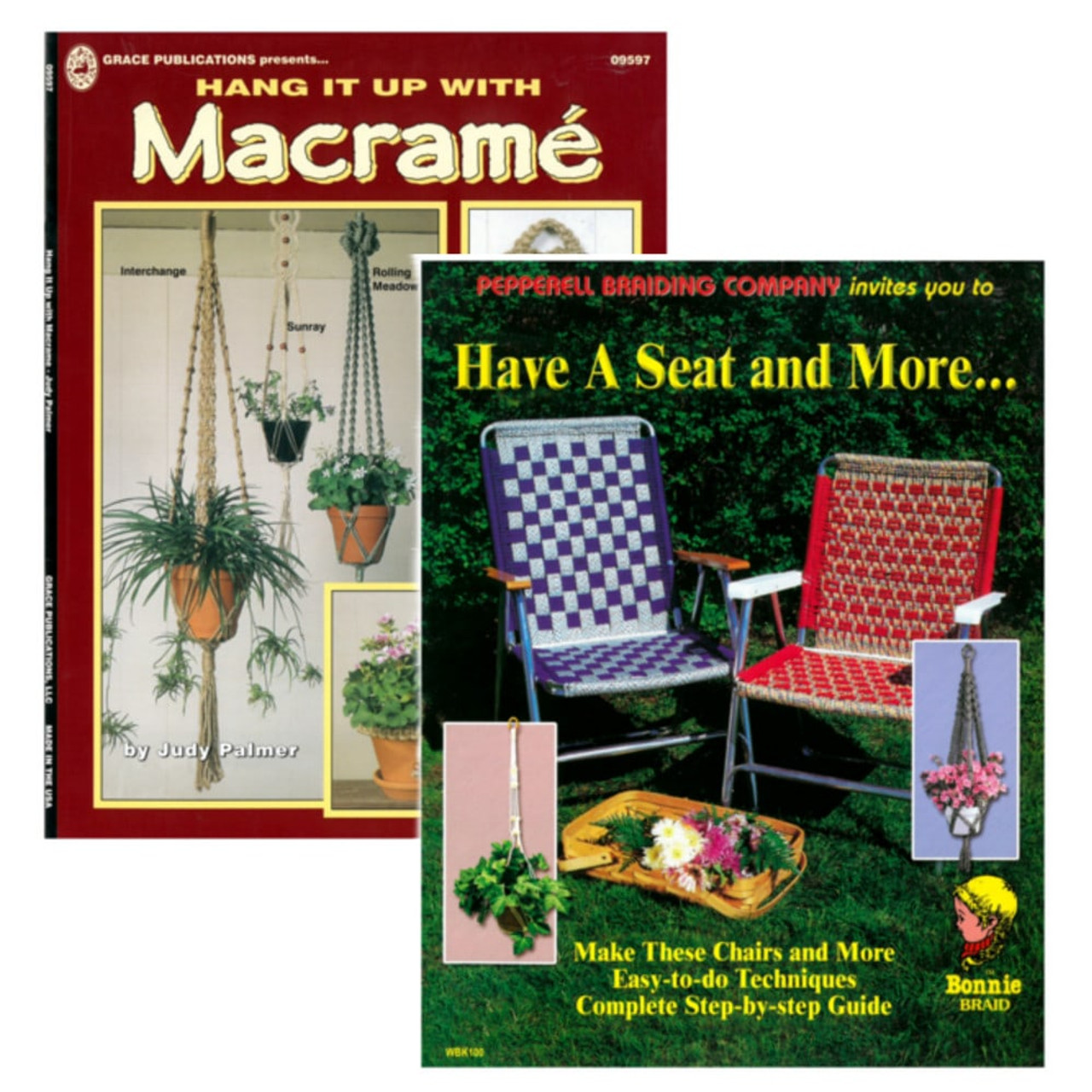 2 Pack of DIY Macrame Books - Hang It Up & Have A Seat