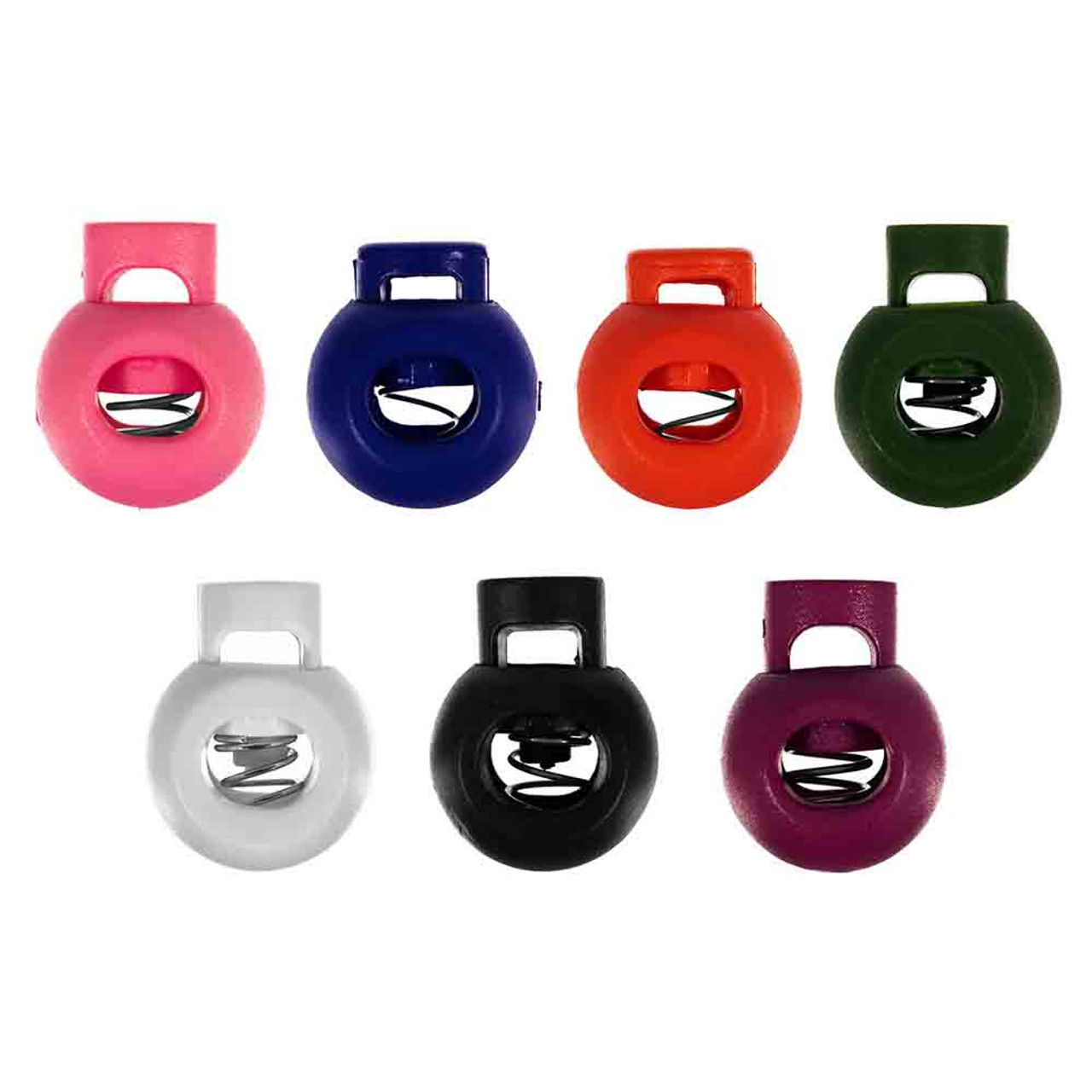 50 PCS, Pink Plastic Cord Locks End Spring Stop Toggle Stoppers Multi-Colour 