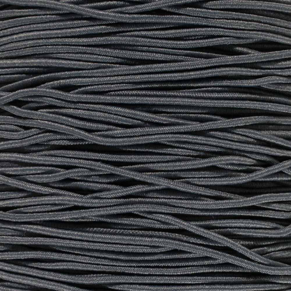 SeaGreen ジグザグピーコート グレー・ブラック Charcoal Gray - 1/16 inch Elastic Cord | Paracord Planet